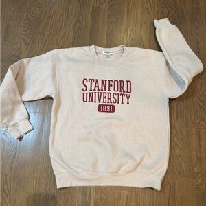 Y2K Stanford University Sweatshirt Large gray college student grunge.  A33